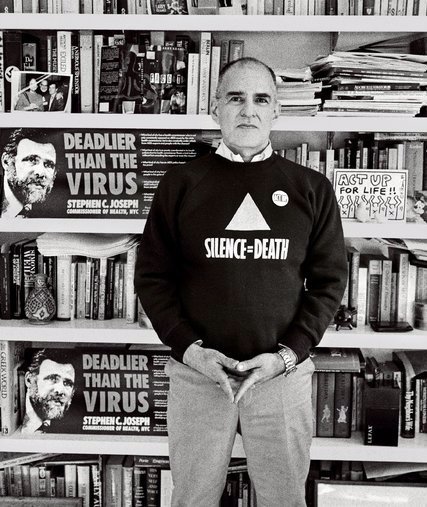 i was reminded of the deeply rooted antifascism of ActUP when the poster of Stephen C. Johnson, to right of Larry, caught my eye. that poster was EVERYWHERE in NYC but i couldn’t remember who he was.then i hit NYPL’s ActUp digital archive  https://digitalcollections.nypl.org/collections/act-up-new-york-records#/?tab=navigation