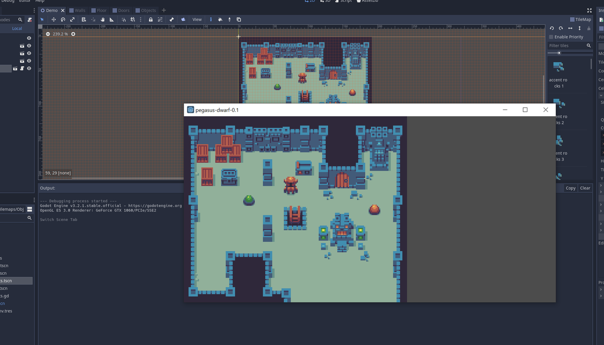 _professor_eggs's tweet photo. 0110010(50) - I've spent too long trying to find and setup placeholder assets for this game but I really don't care at this point. Found some lovely stuff on OGA and will spend as much time as I want getting it looking how I want.
#100DaysOfCode #GodotEngine https://t.co/9InZkgy1w9