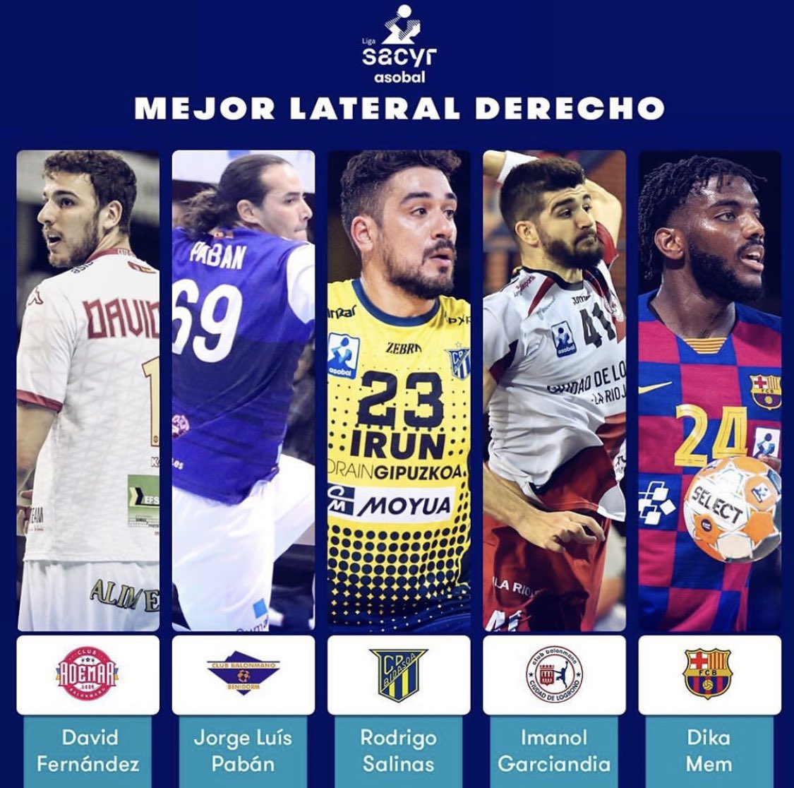 Muy contento de volver a ser nominado al equipo ideal de la liga <a href="/ASOBAL/">ASOBAL</a>  junto a estos cracks <a href="/TeamChile_COCH/">Team Chile</a>