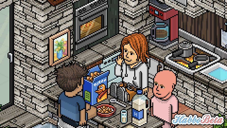 therealhbeta's tweet photo. Alors, le lait... avant ou après les céréales ? Dis-nous en commentaires ! 🥣

#habbo #habboofficial #confinement #jeu #game #Habbo #humour #drôle https://t.co/ZL1cdScShF