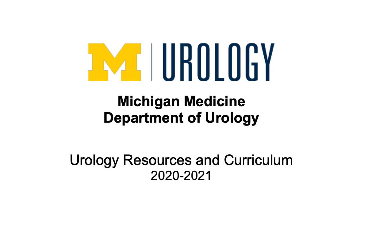 Juan José Andino (@juanjandino) on Twitter photo Here is the new <a href="/UMUroResidency/">UM Urology Residency Program</a> PDF for medical students including links to recent COVID lectures, AUA curriculum, and book chapters.
Not designed to be all-encompassing but rather to highlight a variety of resources (core surgical clerkship, not sub-I)
umich.box.com/s/21b4gt3pm67o… Here is the new <a href="/UMUroResidency/">UM Urology Residency Program</a> PDF for medical students including links to recent COVID lectures, AUA curriculum, and book chapters.
Not designed to be all-encompassing but rather to highlight a variety of resources (core surgical clerkship, not sub-I)
umich.box.com/s/21b4gt3pm67o…