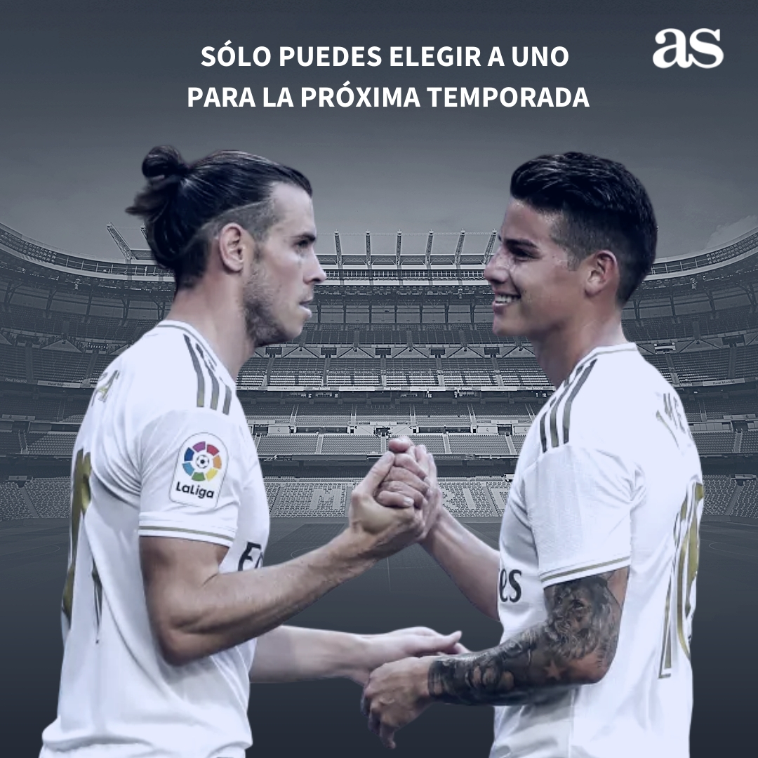 ✅ Sólo uno puede estar en el Madrid la próxima temporada
🤔 ¿A quién eliges? ¿Con quién te quedas?
🔁 Bale
❤️ James