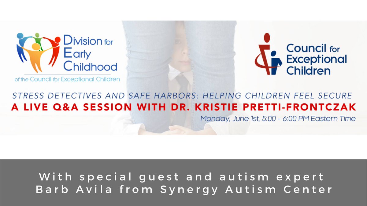 #WednesdayWellness- Join me June 1st for a free webinar sponsored by <a href="/CECMembership/">Council for Exceptional Children</a> &amp; @decsped where we'll explore how to take action to ensure all children feel safe, seen, soothed, &amp; secure: cec.sped.org/Tools-and-Reso…