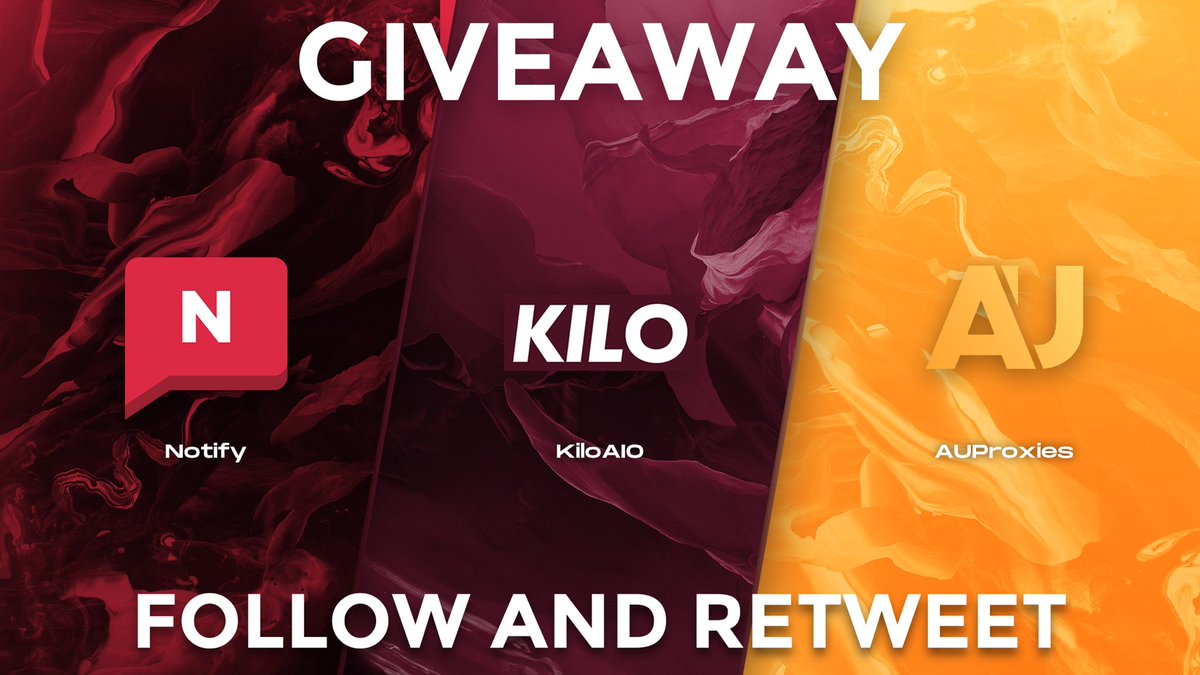 notify's tweet image. Let's giveaway a copy of Kilo AIO, 4GB resi proxies, and a Notify membership 🎁

To enter:
-Follow @KiloSoftware, @AUProxies and @notify  
-Retweet this
-Reply a random emoji 

Ends tomorrow 🥳