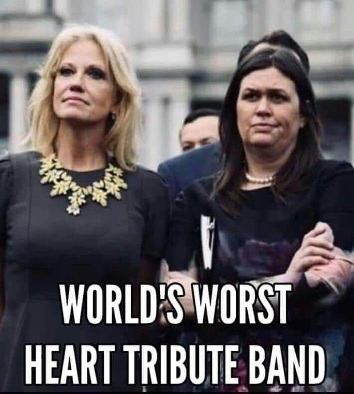 TeriMcGill's tweet photo. @FZirm @NY_runaway #BootLickerBarbie and #KellyanneConJob What a pair of #LyingTraitors And who could forget Sarah F#ckabee Sanders?? https://t.co/S5DjKHkA71