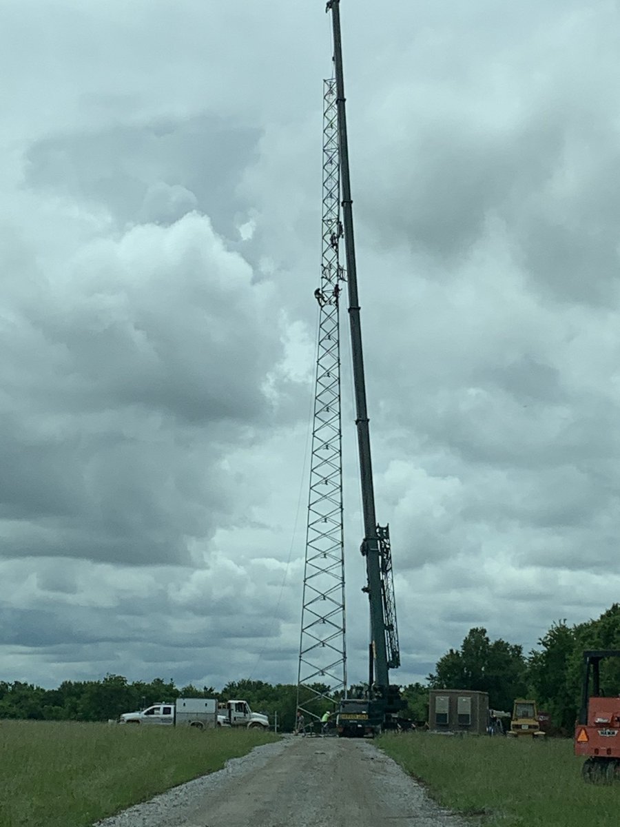 The last section of the new radio tower was installed today. This tower was partially funded by a Federal Grant. $82,262 was awarded to the Sheriff’s Office for the project. The tower will vastly improve public safety communications for the western portion of Crawford County.