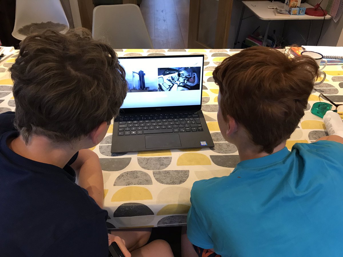 My boys asking ‘wow, is this real - it’s so futuristic’. @elonmusk and @JimBridenstine were talking earlier about inspiring the next generation- this is their future.#CrewDragon