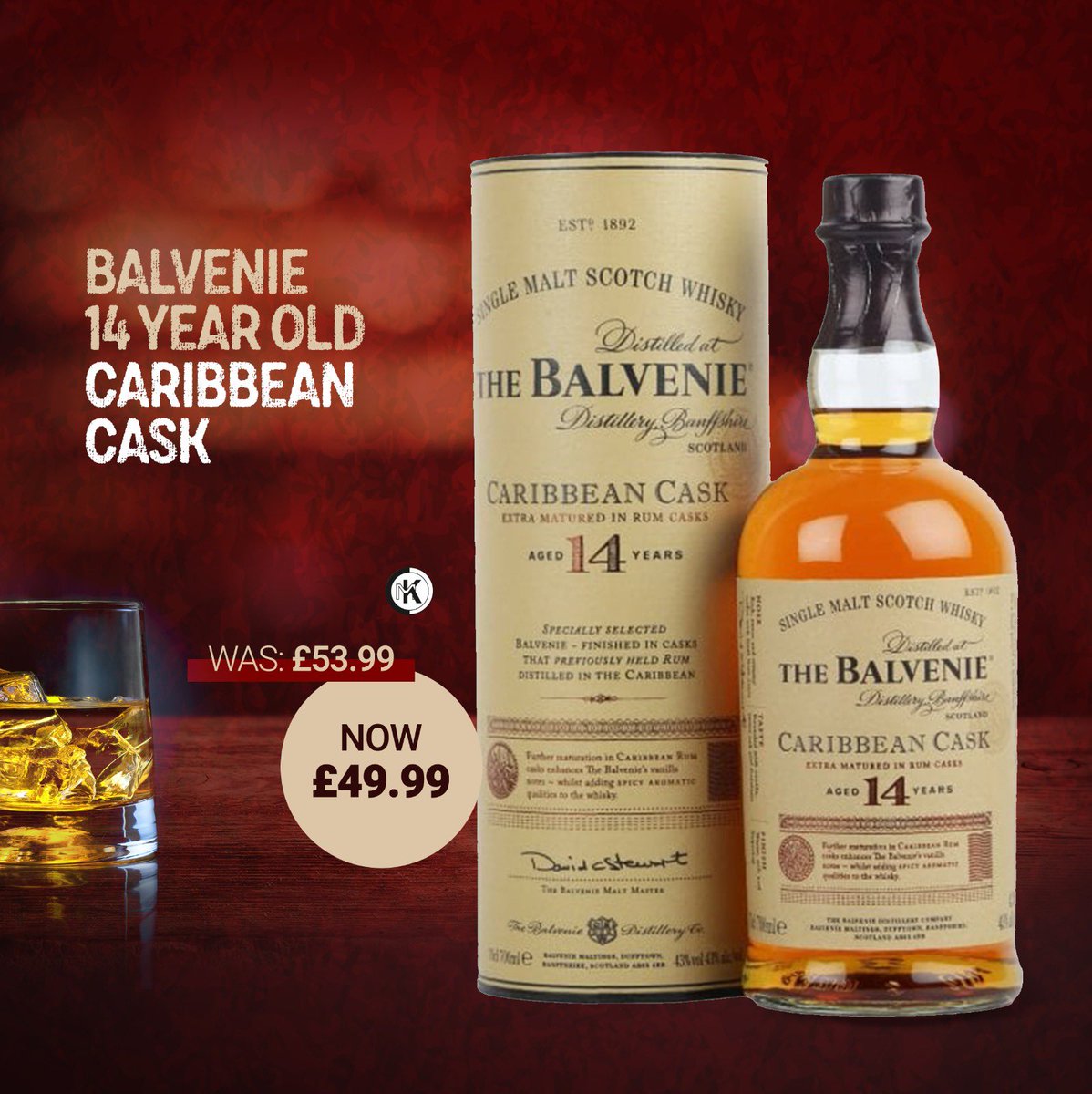 KosherWine's tweet photo. Now on offer! 🥃 
The Balvenie Caribbean Cask - aged 14 years. Head over to our website and enjoy this quality Scotch Whisky for Yom Tov!

#KosherWine #kosherwines #kosherwhisky #kosherspirits #shavuot #scotchwhisky https://t.co/pdxJ9GonAd