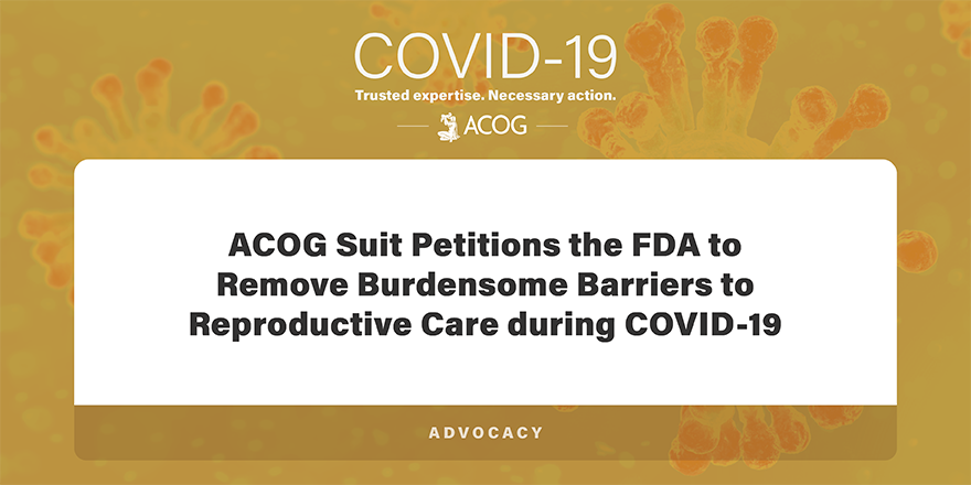 ACOGAction's tweet photo. .@ACOG recognizes that #AccessIsEssential for all women. Today we took another step towards achieving equitable access to care during the #COVID19 pandemic by asking a federal court to require @US_FDA to remove REMS requirements for mifepristone. https://t.co/utC37UorOx https://t.co/5tWu6DESU8