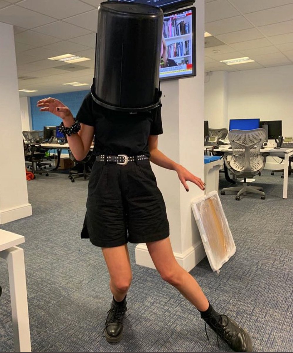 Rebartic's tweet image. Meet Ada, James O'Brien's call filterer and 'producer'.

It is genuinely her by the way, I did not photoshop those knees or the comedy boots!

#OBINGO
#OADA