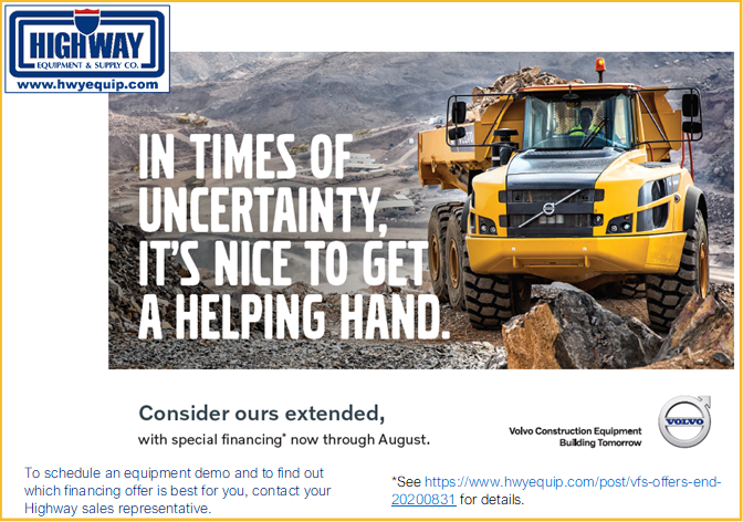 HwyEquip's tweet photo. To help you get through these tough times, Volvo CE is offering special financing programs. Read: https://t.co/89vUu20OiG https://t.co/hgqZU3h6rZ