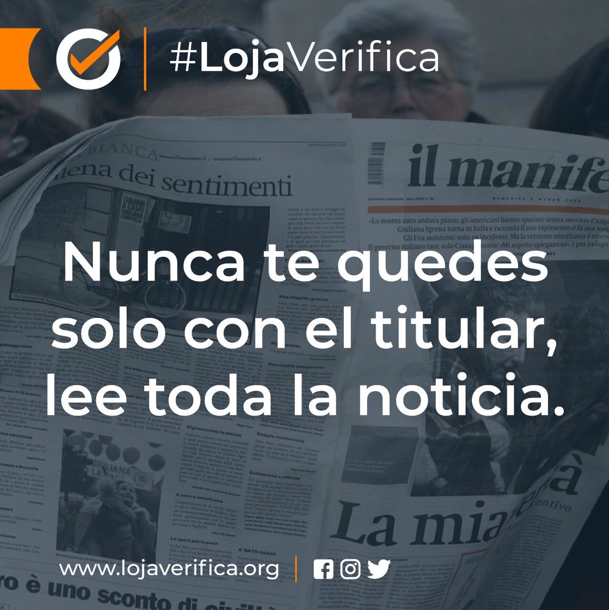 #LojaVerifica Consejo de HOY 👇🏼

Algunas veces nos encontramos con un titular muy llamativo y lo compartimos sin molestarnos en dar un click para revisar el contenido.