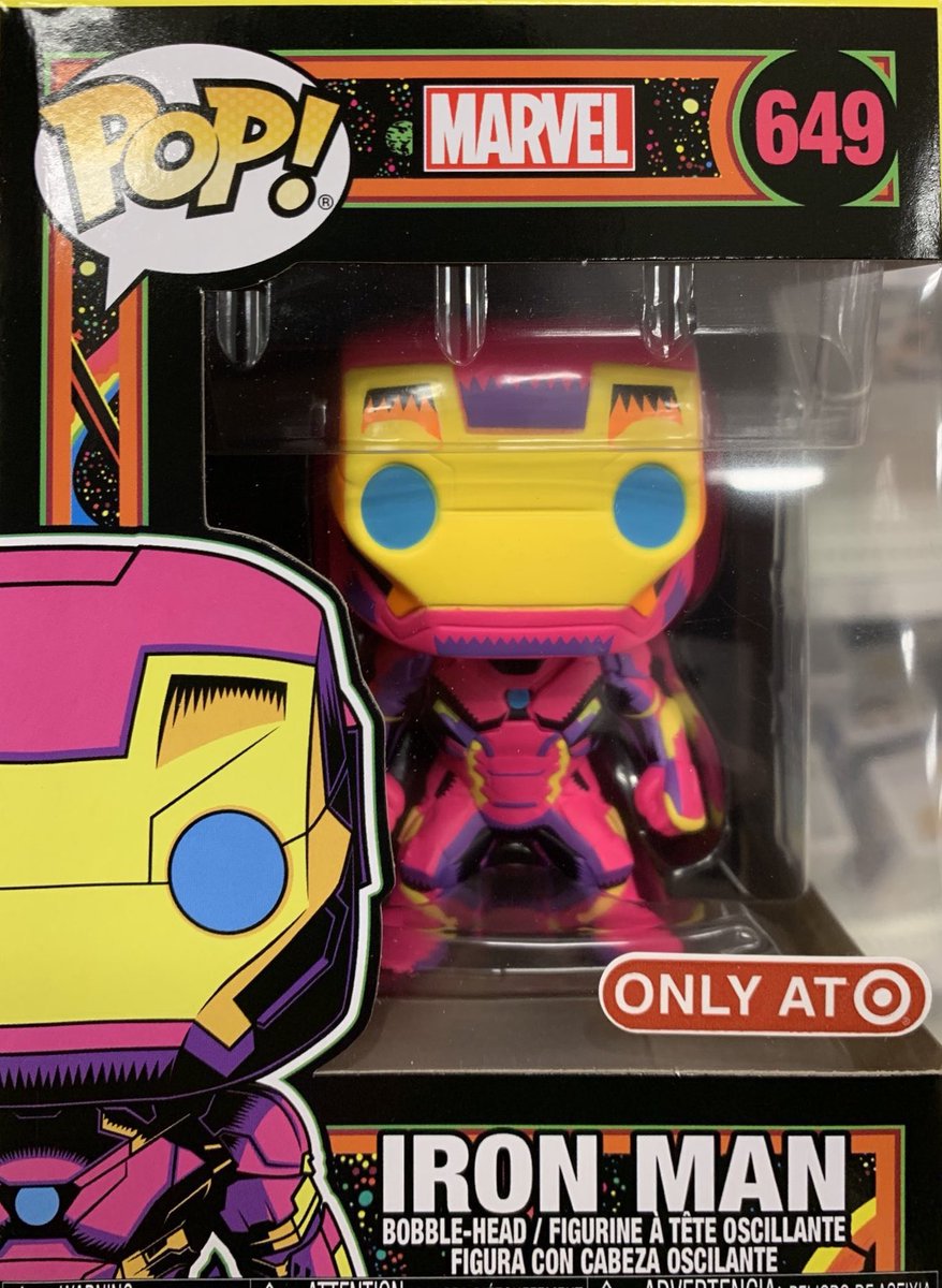 funko pop black light iron man