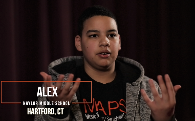 Hartford_Public's tweet photo. Students at Naylor School star in a documentary about their participation in the Music and Poetry Synchronized program or MAPS, which brings urban &amp; suburban students together to create and perform their art. Watch the film: https://t.co/t7VzntYwSy @HPSArtsWellness #studentvoice https://t.co/EzfDOTmfJ8