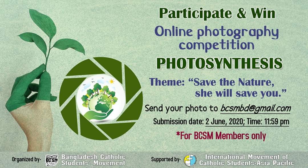 bcsmbd's tweet photo. Photography contest for World Environment Day 😁
#Environment
#LaudatoSi 
@imcsprapc @PaxRomanaIMCS https://t.co/BR2eMaEFEN