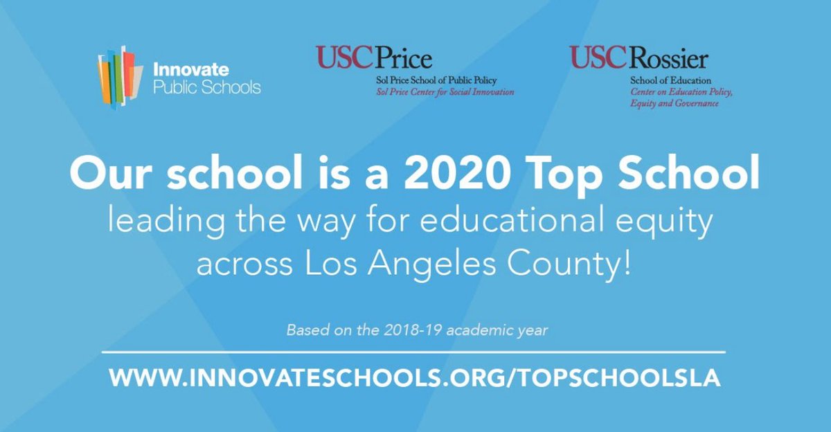 We are proud to share that South Hills High School is a Top Los Angeles County Public School! @InnovatePS_LA just released a list recognizing schools that are closing the #opportunitygap in #LACounty.
