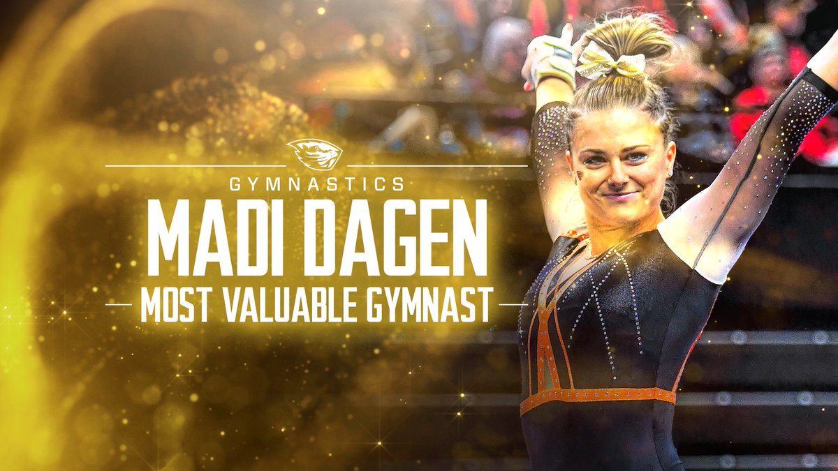 The team chose  @madidagen as its Most Valuable Gymnast. She hit 27 of 30 routines this season, and won four event titles. Dagen was also honored as a Pac-12 All-Conference Honorable Mention selection.  #TheBennys  #GoBeavs