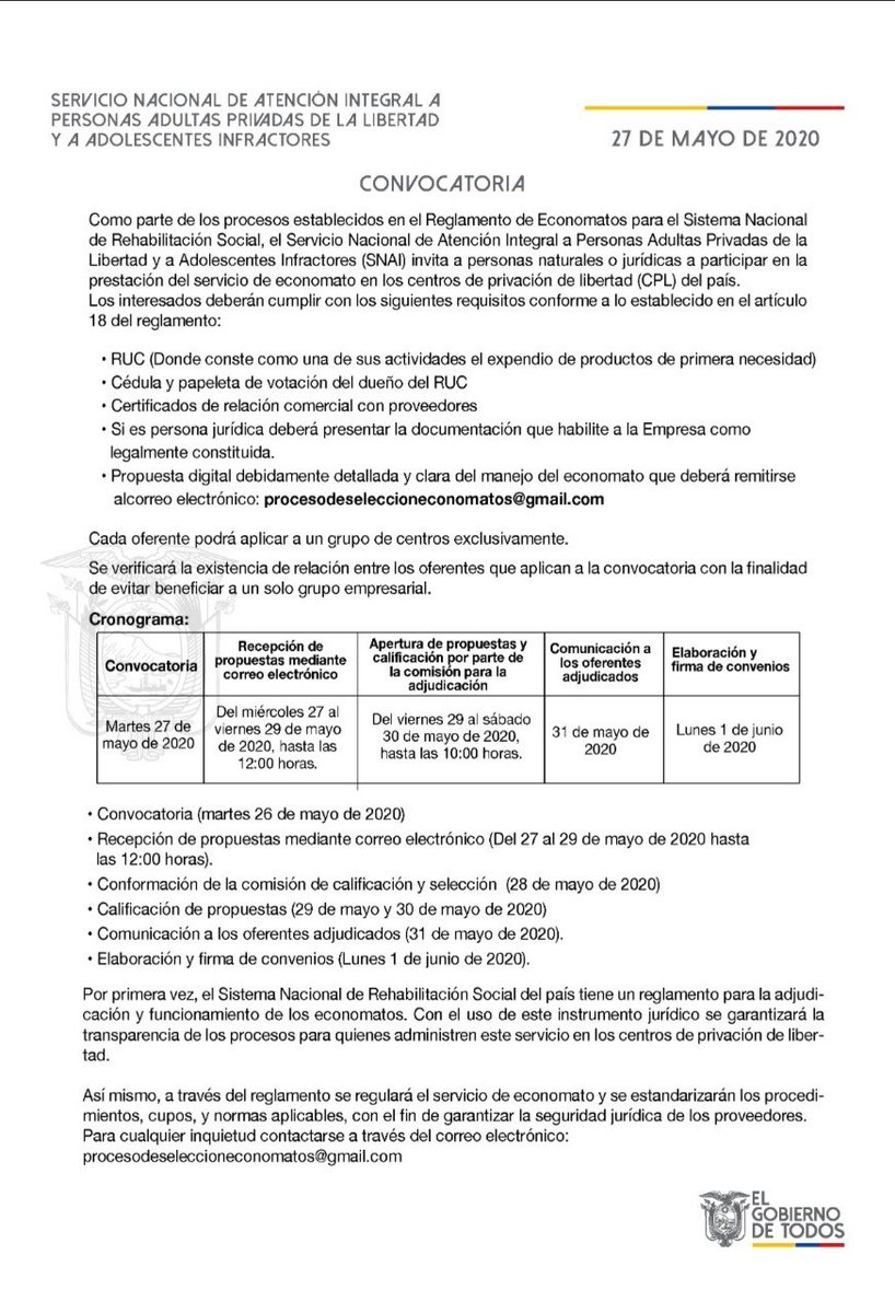 SNAI_Ec's tweet photo. #SNAI_Ec Socializamos con la ciudadanía la nueva resolución para el consurso de los economatos.

📌LINK: https://t.co/hoeaLEnaxi https://t.co/whrDN2Cv5m