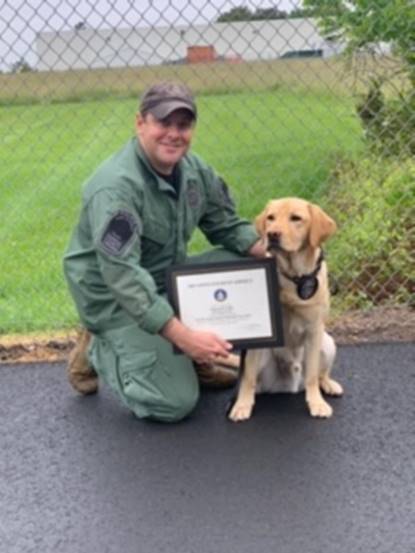 We are excited to announce that Presley, a 19-month-old Labrador Retriever, has graduated from training &amp; is officially the FCPD's newest Explosive Detection K9! Congratulations to Presley and his handler PFC Vella for graduating from the tough explosive detection course 👏 #FCPD