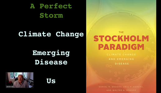 Costly novel infectious diseases like  #COVID_19 are not one-off events &  #climatechange will only make things worst. A thread on this week's  #KLIColloquium with Daniel Brooks that was equal parts chilling and hopeful--The Perfect Storm: climate change, emerging diseases, and us.