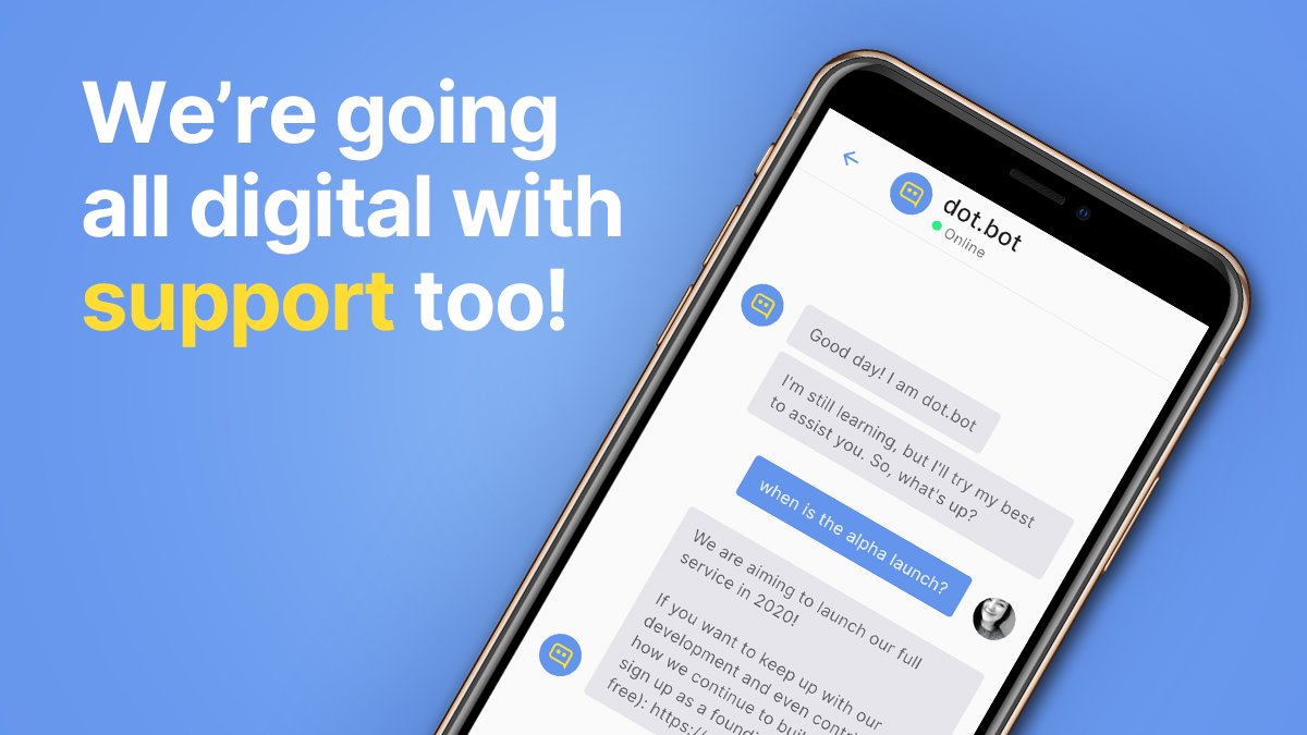 dotmobileapp's tweet photo. We're building support into the app from day one, saving you time from being on hold.
Here's what we're starting with, with more on the way!
a) Answers to your questions (duh)
b) Raise and track a service request
c) AI-powered Chatbot
#tinytelecoms #dotmobile #support #telecoms https://t.co/QlnKM0QIWk