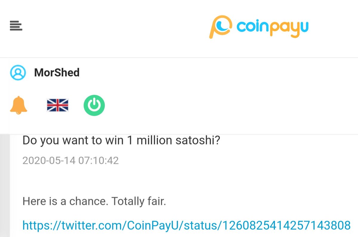 MorshedHBhuiyan's tweet photo. @CoinPayU A million #Satoshi for free, again!

Indeed, no other #Bitcoin advertising platform ever I been noticed as consistence as @CoinPayU –specially when it's come as a matter of gifting to their valued users so randomly.

Try it ⛏️ @bcdtoken @coin_with_us @coinleone @BlackSharkguad1 https://t.co/NN0jQqA99c