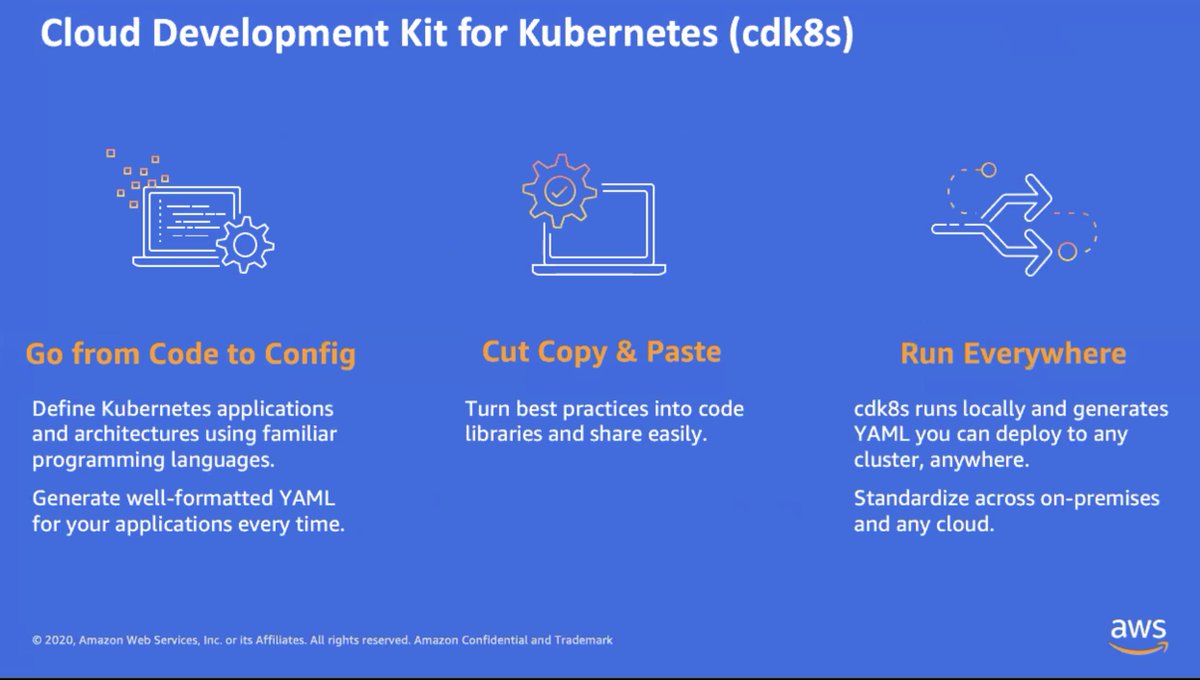 crossplane_io's tweet image. &quot;Write and generate YAML from familiar programming languages.  Help developers go from code to config really quickly.&quot; @nctaber #cdk8s Definitely like the sound of this! #CrossplaneDay