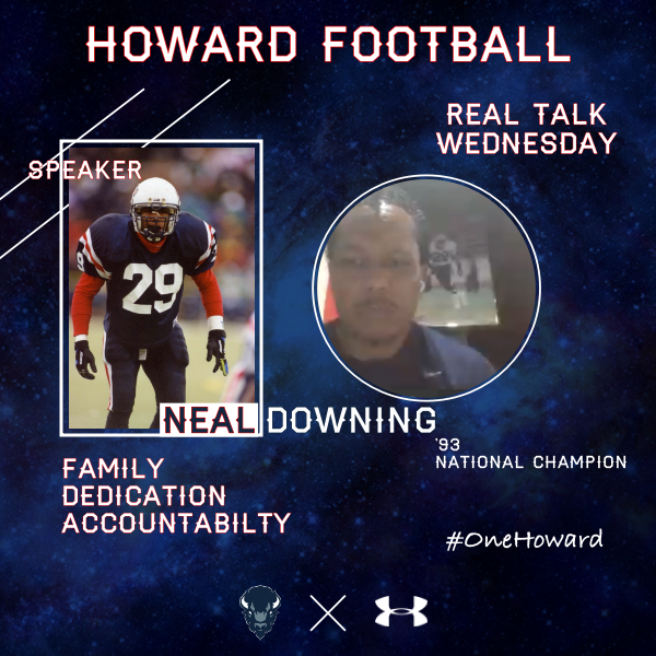 HUBISONFOOTBALL's tweet photo. 🚨Real Talk Wednesday🚨 It's special when you can get one of your own to feed back into the program. We want to thank @coachdowning for speaking with the team about policing themselves and doing their job on and off the field.
#CompetitveExcellence
#OneHoward
#NoInBetween https://t.co/IL8EBPNzxH