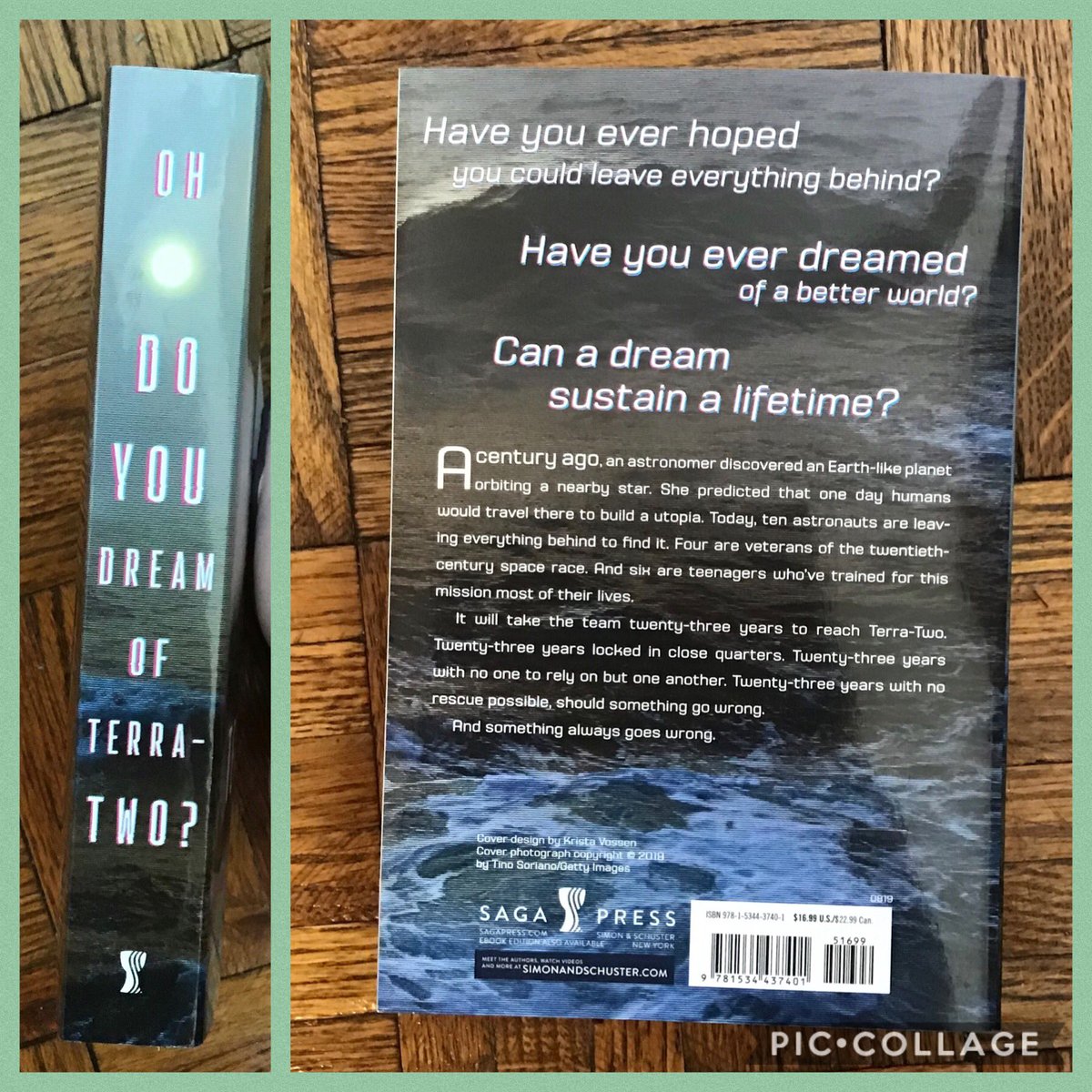 7) Do You Dream of Terra-Two?, Temi Oh. Simon&Schuster. Jacket photo by Tino Soriano, design by Krista Vossen. ISBN 978-1-5344-3740-1. Scifi. This was another case of “a book I saw while I was shelving and was immediately drawn to.” The cover has a subtle CRT-like effect!