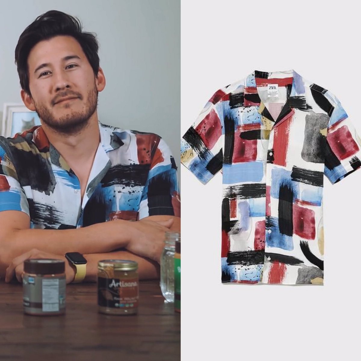 Aight gamers; i found this. The sad thing is that this is a shirt from last years’ collection. It’s sold out and no longer on the ZARA site. Price was $39.90. I managed to find a site that sells it tho! (maybe a tad sketchy?)  https://www.musicuda.com/product_detail.php?c=abstract%20print%20shirt&p=14