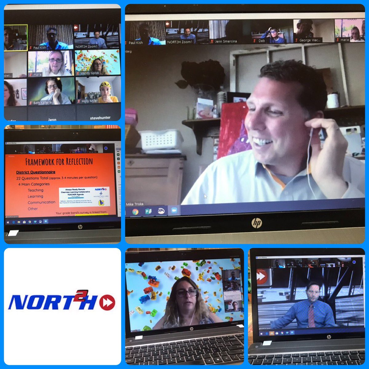 Clearview Teachers engage in online instruction sessions with <a href="/NORT2H/">NORT2H</a> Thanks to all participants!! and thanks to facilitators: <a href="/MakeTechFun/">Michael Triska</a> <a href="/distinctly_dave/">Dave Miller</a> <a href="/ESCLC/">ESCLC</a> #MyOhioClassroom #OhioEd #TechEd #ClearviewClippers