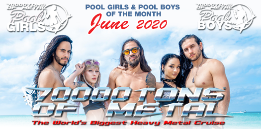 Download the June 2020 #70000TONS OF METAL #PoolTeam #PoolGirls #PoolBoys Of The Month wallpaper calendar -  bit.ly/PoolGirlCal  #MetalCruise #MetalChicks #MetalGuys
