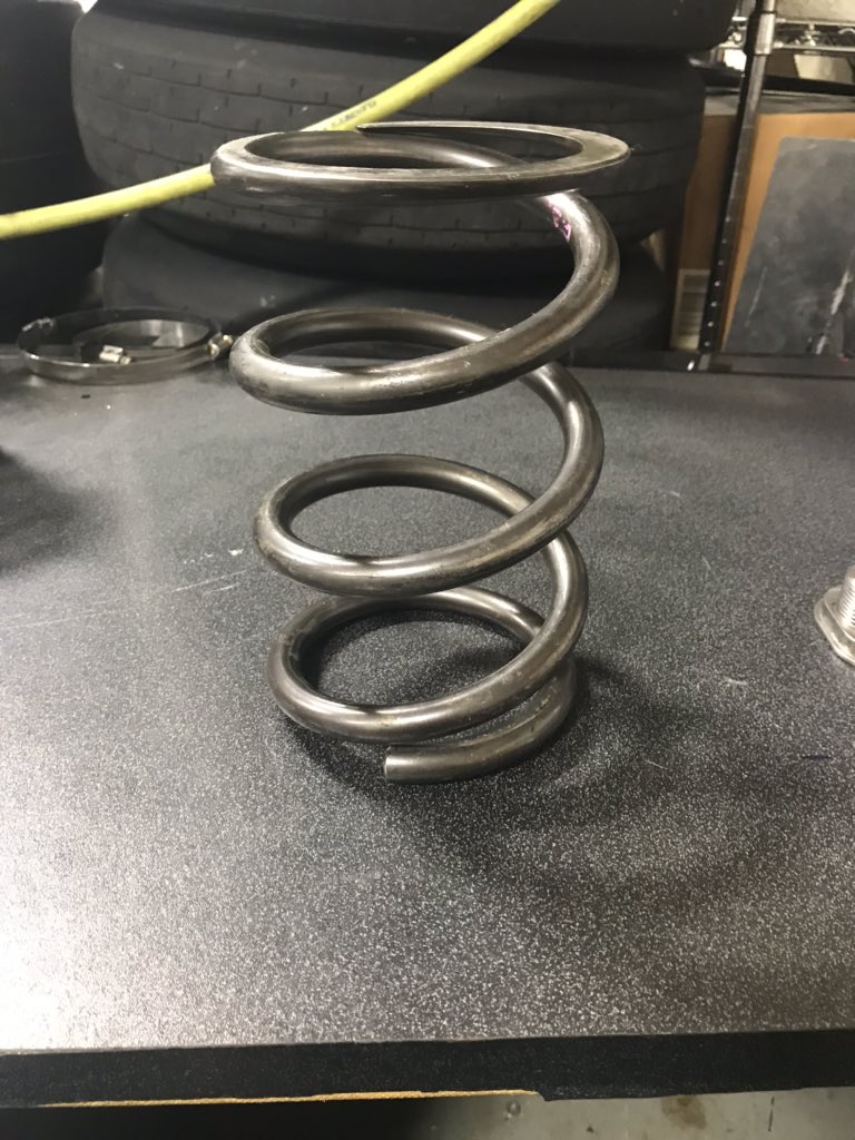 Then comes a new titanium alloy spring that changed a ton of thinking. Renton springs developed a better spring that would collapse after one use. They were way more expensive of course but cheaper than the fine for being too low post race