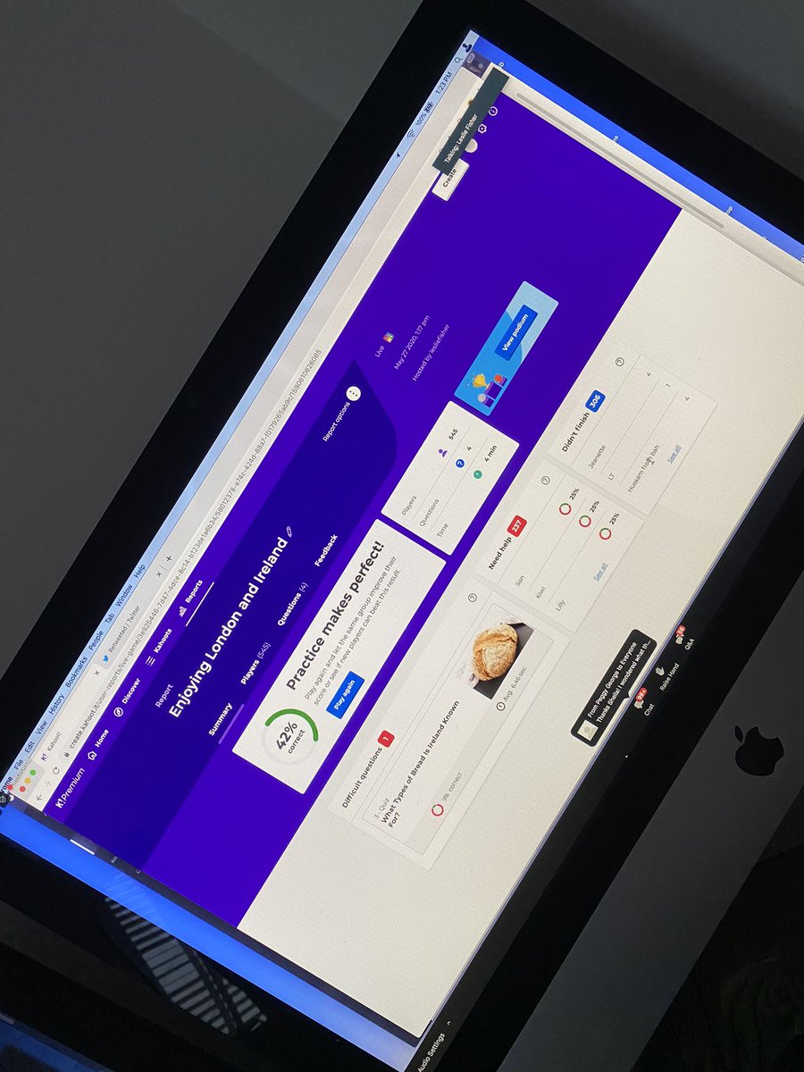 Currently in a Kahoot! Webinar with Microsoft Teams! Really excited for what’s coming. 

Just completed a Kahoot with over 500 people 😱

#kahoot #MicrosoftTeams #StrathPGDE