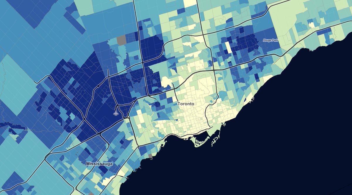 There's even better overlap here: This is the latest census data on the percentage of workers employed in manufacturing, left, and transportation, right.