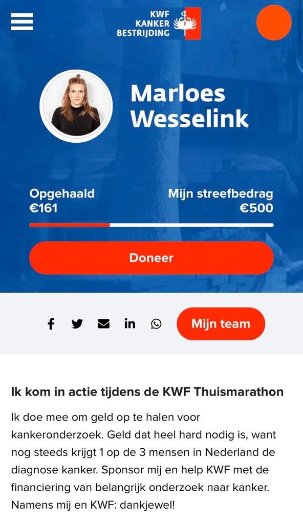 m_wesselink's tweet photo. Ik kom in actie tijdens de KWF Thuismarathon met het @OranjePeloton ! Steun jij me met een donatie? #kwfthuismarathon https://t.co/e3Ldut0BKC https://t.co/OwFzTVZX7z