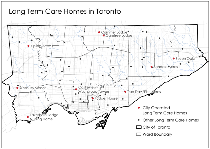 By request, here’s total cases compared to a map of Toronto’s long-term care homes (from 2018). I don’t really see a strong correlation here, though outbreaks at some homes (e.g. Humber Heights in North Etobicoke) would obviously impact neighbourhood numbers.