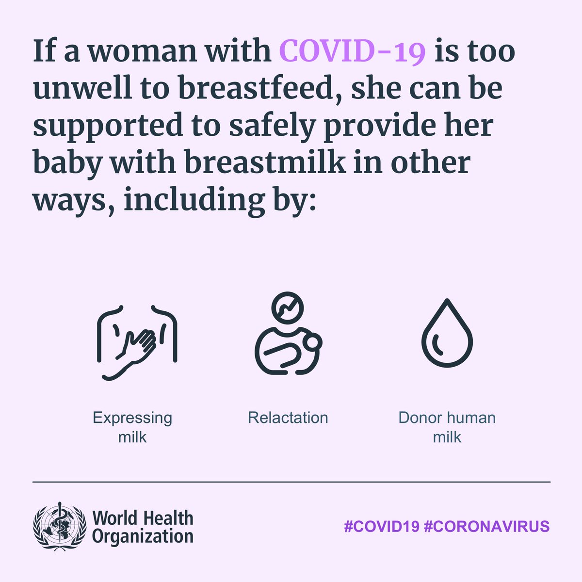 It is not safer to give infant formula milk to your baby if you have confirmed or suspected  #COVID19  https://bit.ly/2A0lqZs  #breastfeeding