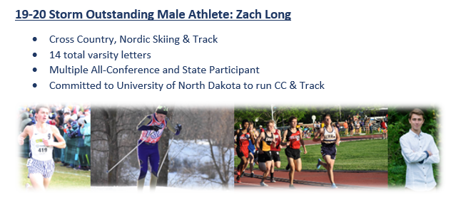 Breaking News: Storm Nation please help me congratulate our 2019-20 Chanhassen Storm Outstanding Male Athlete - Mr. Zach Long! Congratulations Zach &amp; best of luck next year at <a href="/UNDtrackfieldXC/">North Dakota Track & Field/XC</a>!  #Congrats @chanprincipal <a href="/stormruncoach/">Andy Powell</a> <a href="/ChanStormCC_TF/">ChanStormCC/T&F</a> @ChanChaskaSport