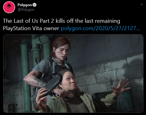 GameOverGreggy's tweet photo. Tweet of the decade. 

Bravo, @Polygon. https://t.co/3VhCDrkw53