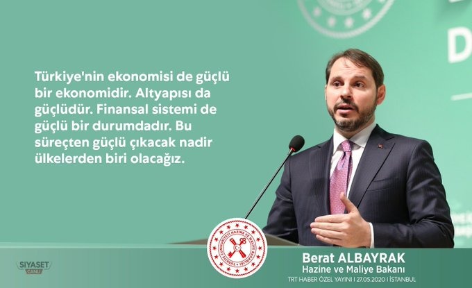 ferhatkacar12's tweet photo. Hazine ve Maliye Bakanımız @BeratAlbayrak: "Türkiye'nin ekonnomisi de güçlü bir ekonomidir. Altyapısı da güçlüdür. Finansal sistemi de güçlü bir durumdadır. Bu süreçten güçlü çıkacak nadir ülkelerden biri olacağız." 
#MilliEkonomi https://t.co/s9NYRsnOf6