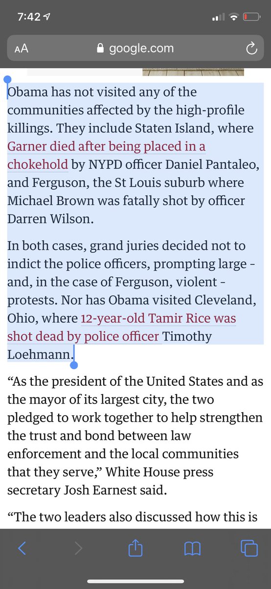 I’m about results at the end of the day Obama defended the DOJ and Darren Wilson, never visited any of the communities affected by high profile killings such as Mike Brown, Eric Garner and Tamir Rice, didn’t use any executive influence to hold these people accountable