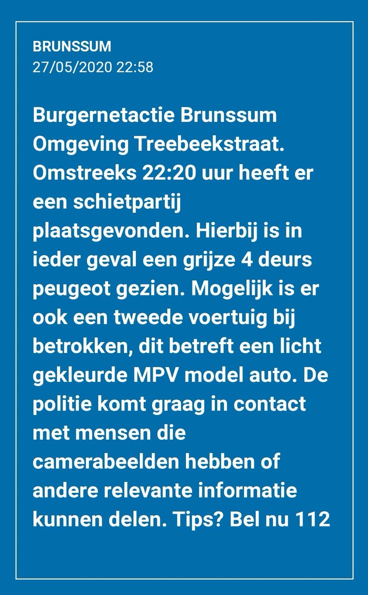 Gezocht in #Brunssum. Deel uw informatie. Lees ook:..