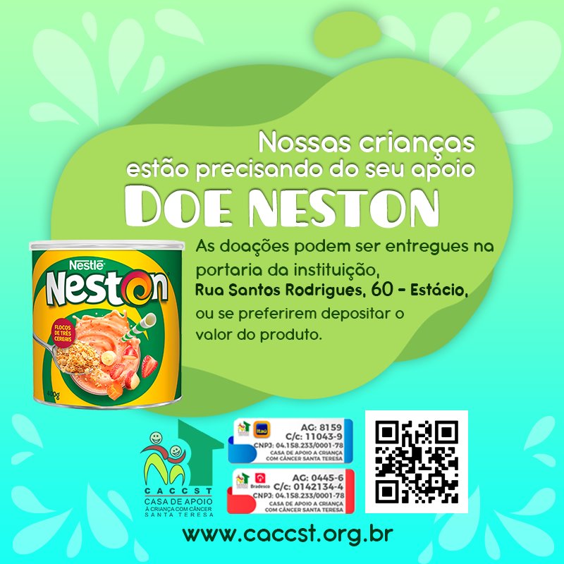 CACCST's tweet photo. Estamos precisando com urgência destes itens. As doações podem ser entregues na portaria da instituição ou se preferir através de depósito.

BRADESCO - Agência: 0445-6
Conta corrente: 0142134-4
Titular: Casa de Apoio à Criança com Câncer Santa Teresa
CNPJ: 04.158.233/0001-78 https://t.co/mleTuOJusD