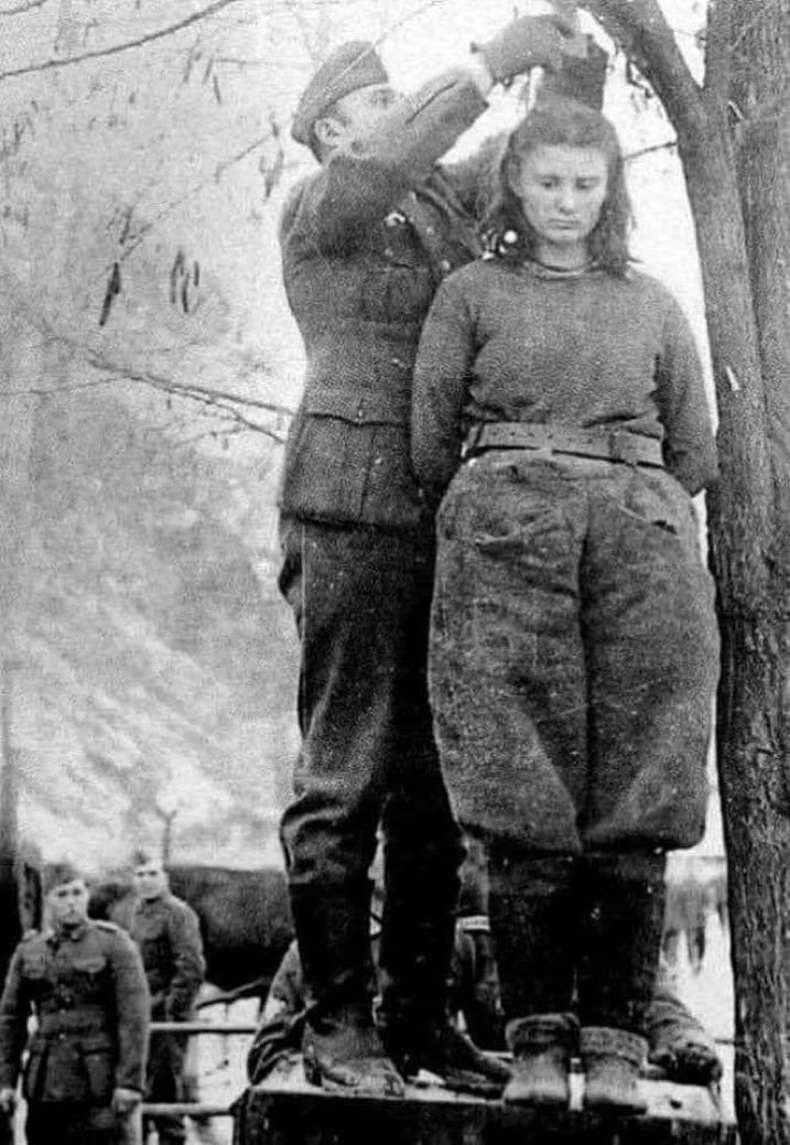 Lepa Radic, a 17-year-old Bosnian Serb, chose to die by hanging rather than accept Socialism when she was captured in February 1943. Every one in America should see this photo and be taught about this girl's fate and the choices she made.
