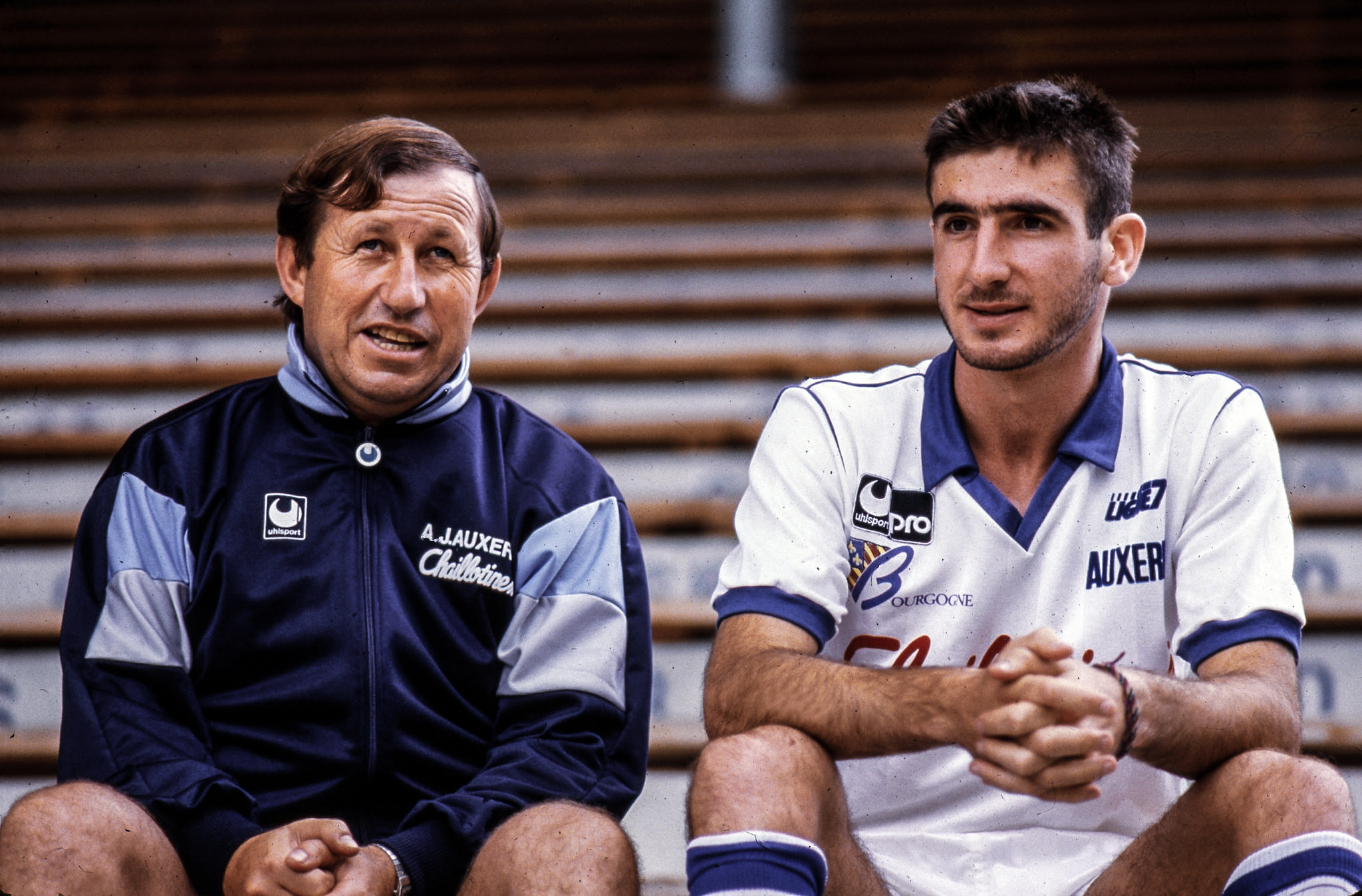 Scouted Football on Twitter: "Guy Roux and Eric Cantona at AJ Auxerre.  https://t.co/oc2Y3BLEpa" / Twitter