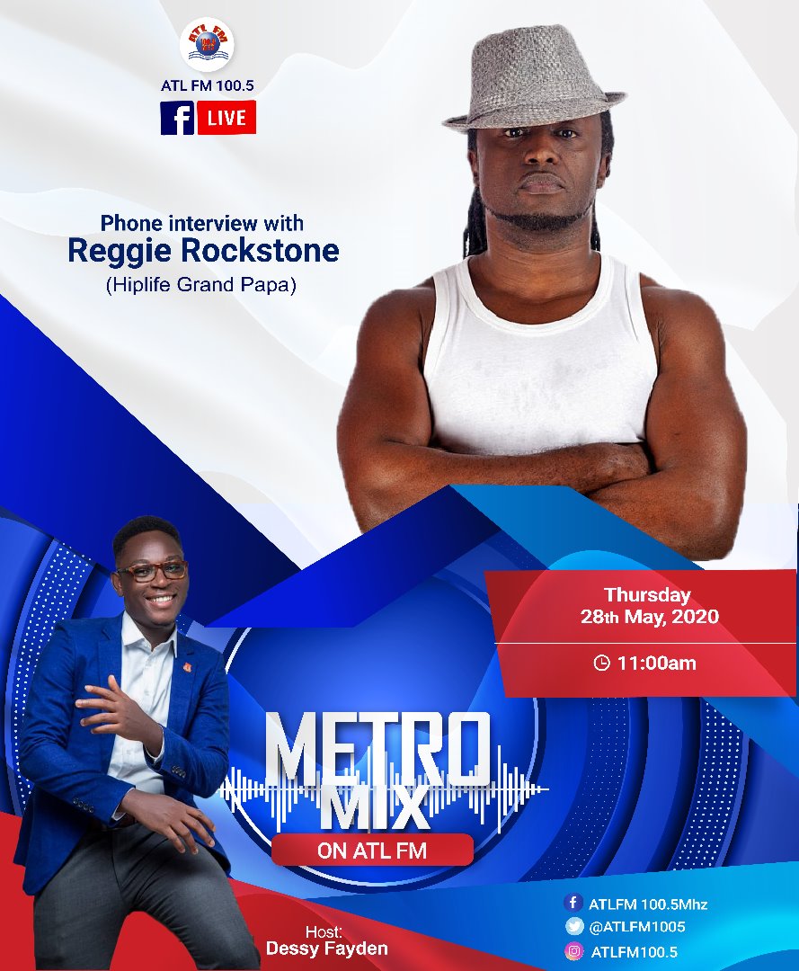 ATLFM1005's tweet photo. Join us on #metroMix with popular host @DessyFayden as he interviews Reggie Rockstone on @ATLFM1005 tomorrow 11am.
#metroMix #ghentertainment #hiplife #Atlfmnews #ATLFM #CapeCoast #UCCdiaries #UCC #UCCOVID https://t.co/NcNLjZzVaK