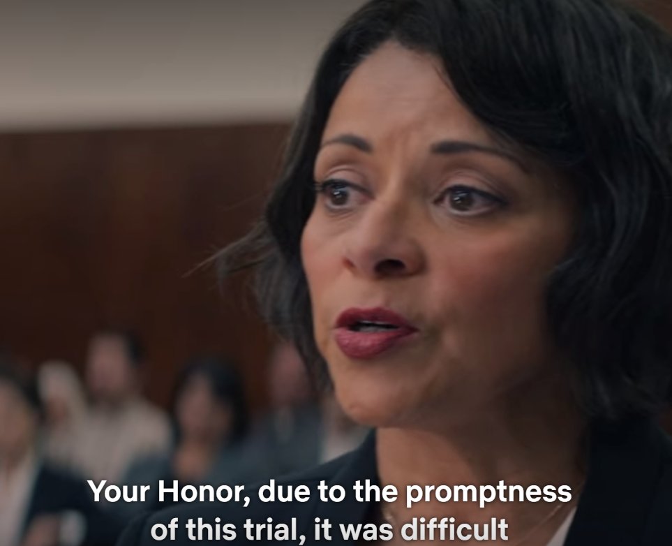 27/ The show passes on what could have been a tremendous opportunity to depict an actual asylum hearing and has the defense basically just say "idk, this all just happened too fast to put on a case so I'm just going to say some lawyer stuff"