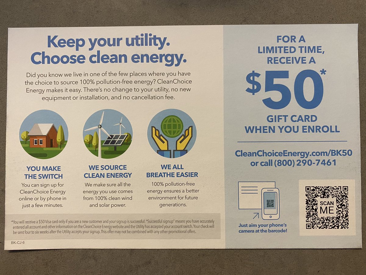 So prior to modern brands taking notice of these mailers, they were full of more pragmatic fare, such as this  @CleanChoice ad. They do a good enough job of creatively fitting in with the other, sexier brands. This is proof that context and design cues are of upmost importance.