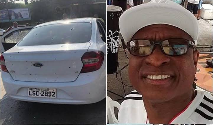 this is the worst one. evaldo was murdered by the police during an operation. he was taking his wife and his kids home when the police started shooting at his car. his wife told the police to stop but they kept shooting. the police said they were mistaken. they shot him 80 times.